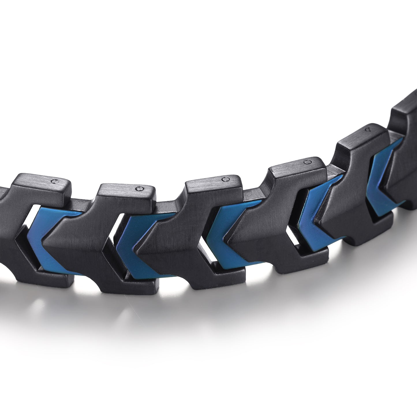 RainSo Men's Strength 3800 Gauss Magnetic Bracelet (Black Blue)