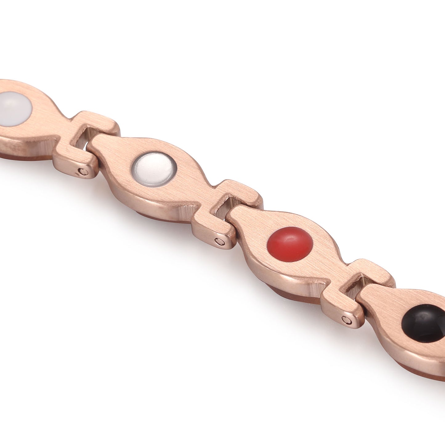 RainSo Powerful Women's Rose Gold Stone Magnetic Therapy Bracelet
