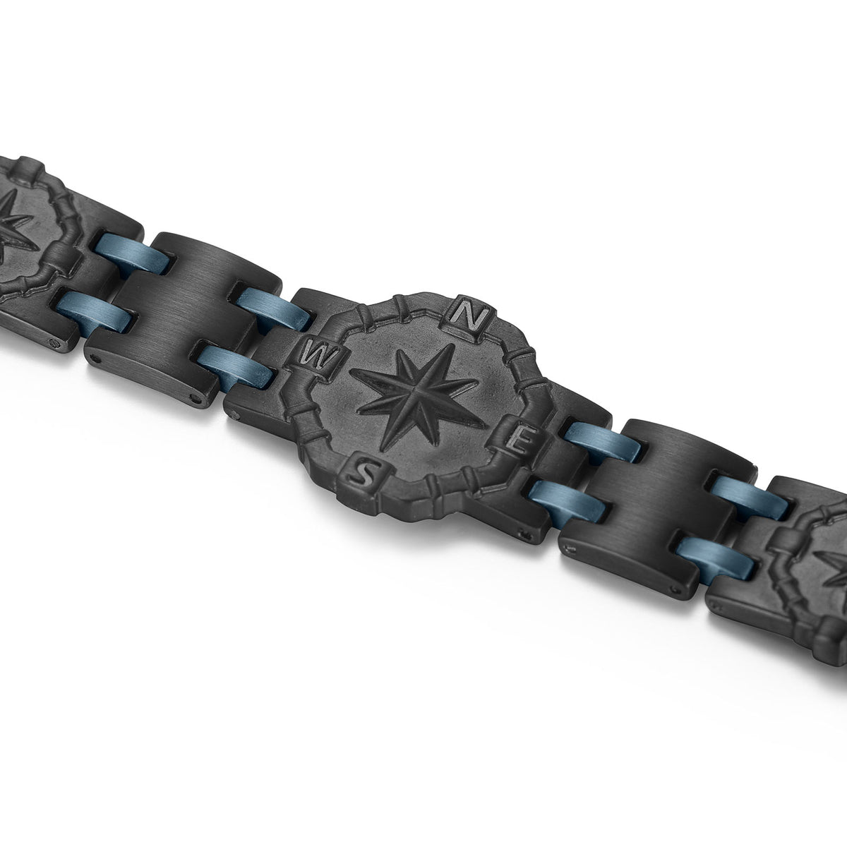 RainSo Men's Strength 3800 Gauss Magnetic Bracelet-Nautical Design (Black Blue)