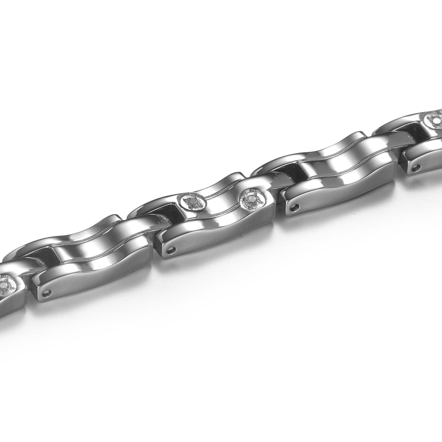 RainSo Women Ultra Strength Magnetic Bracelet Meteor Shower Design #Silver