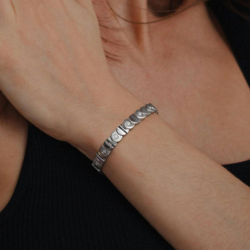 RainSo Women Powerful Effective Magnetic Bracelet for Pain #Silver