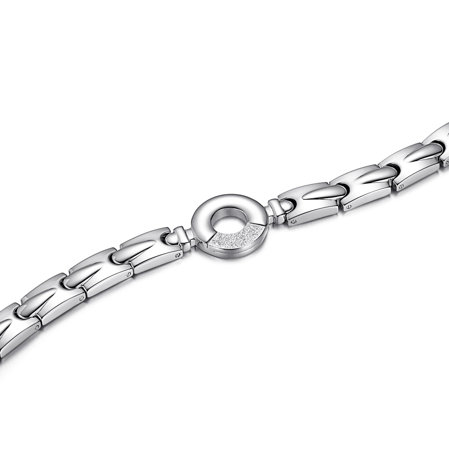 Rainso Titanium Steel Health Magnetic Therapy Bracelets Pain Relief for Arthritis