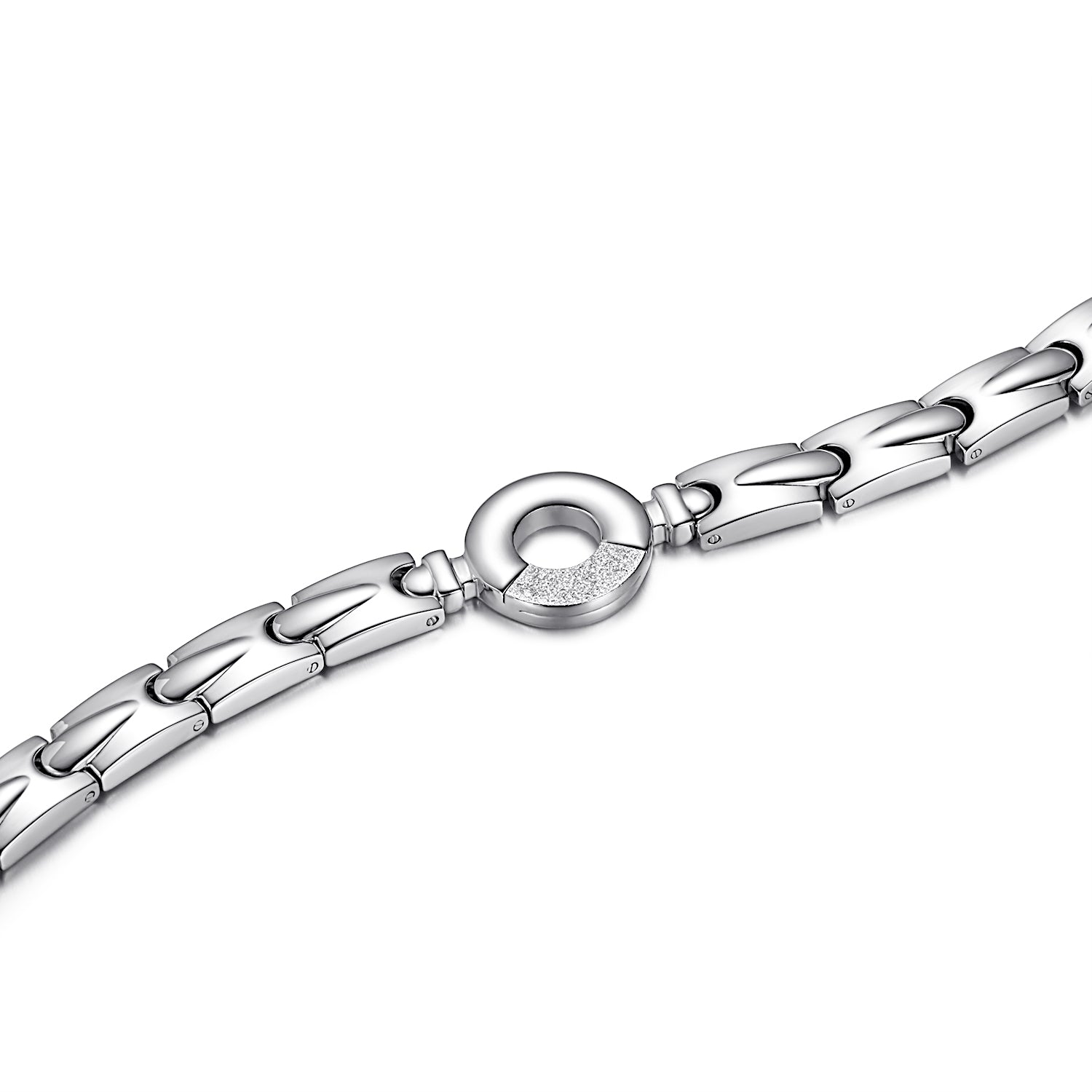 Rainso Titanium Steel Health Magnetic Therapy Bracelets Pain Relief for Arthritis
