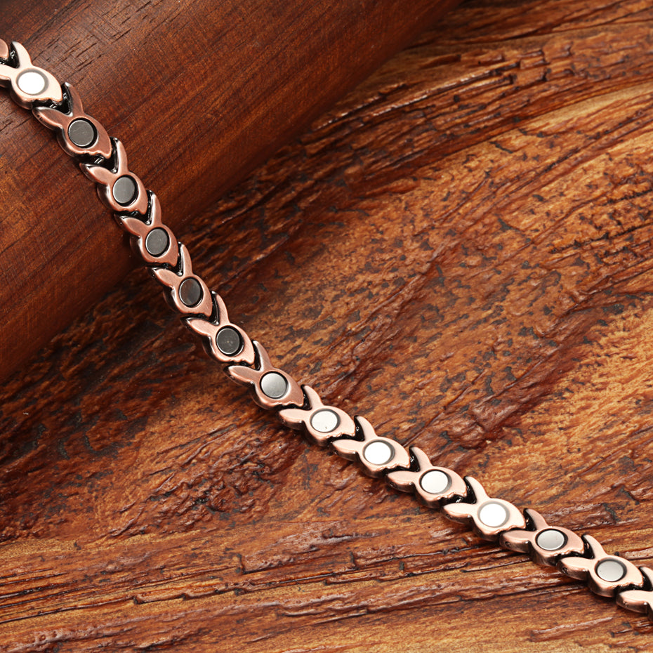 Women Health Care Pure Copper Anklet Magnetic Bracelet for Pain