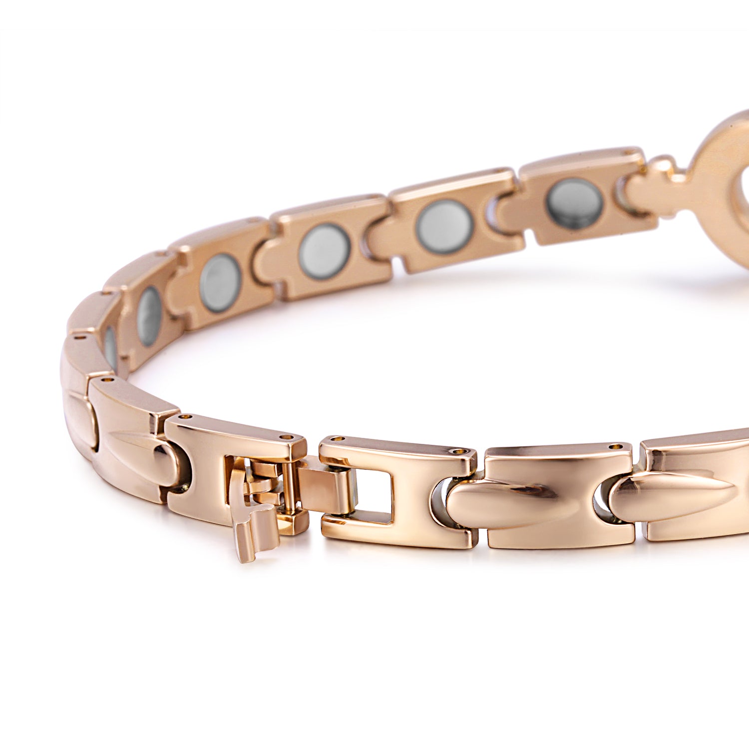Rainso Titanium Steel Health Magnetic Therapy Bracelets Pain Relief for Arthritis