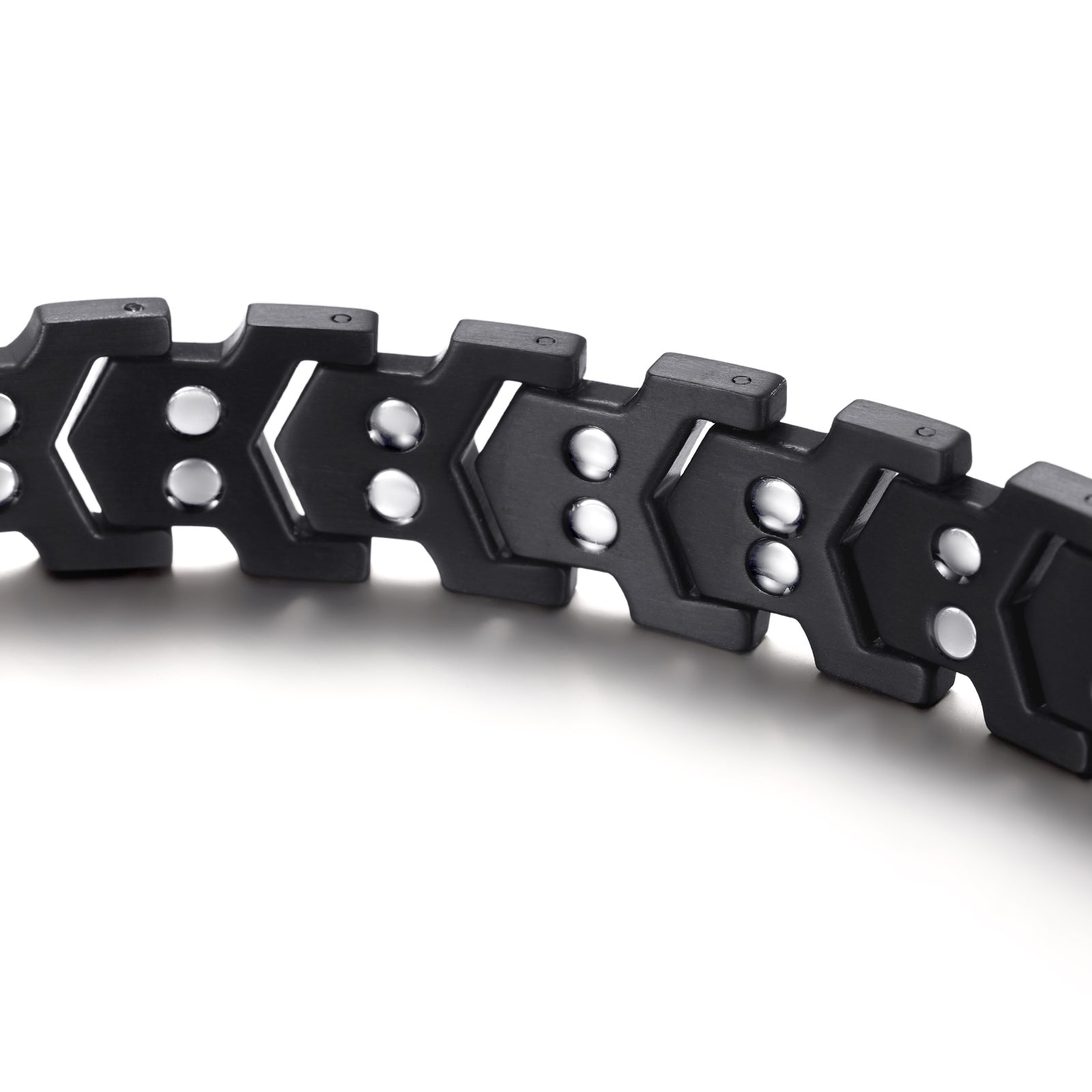 RainSo Men's Strength 3800 Gauss Magnetic Bracelet (Black Blue)