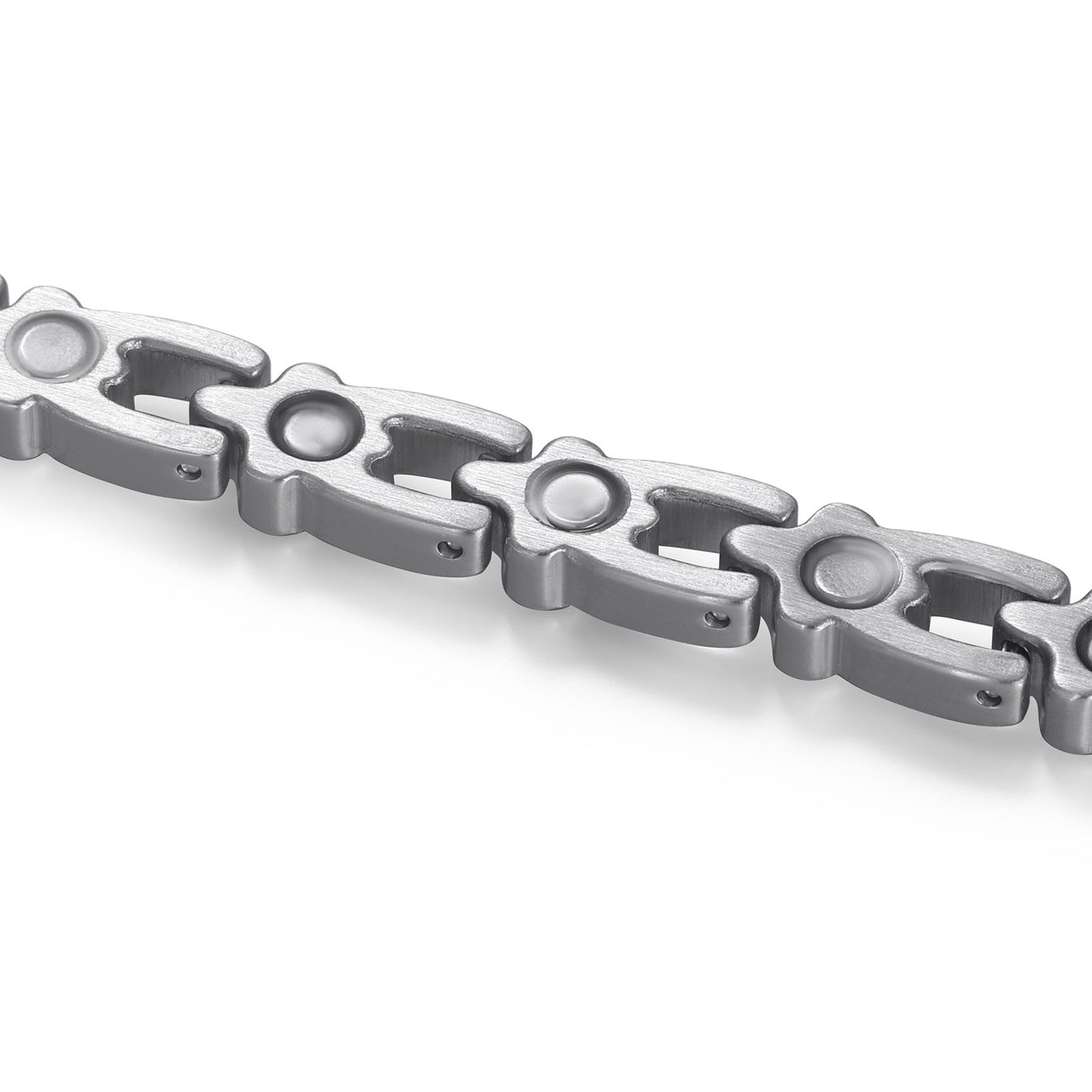 RainSo Ultra Strength Women Rose Magnetic Bracelet,White Diamond