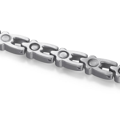 RainSo Ultra Strength Women Rose Magnetic Bracelet,White Diamond