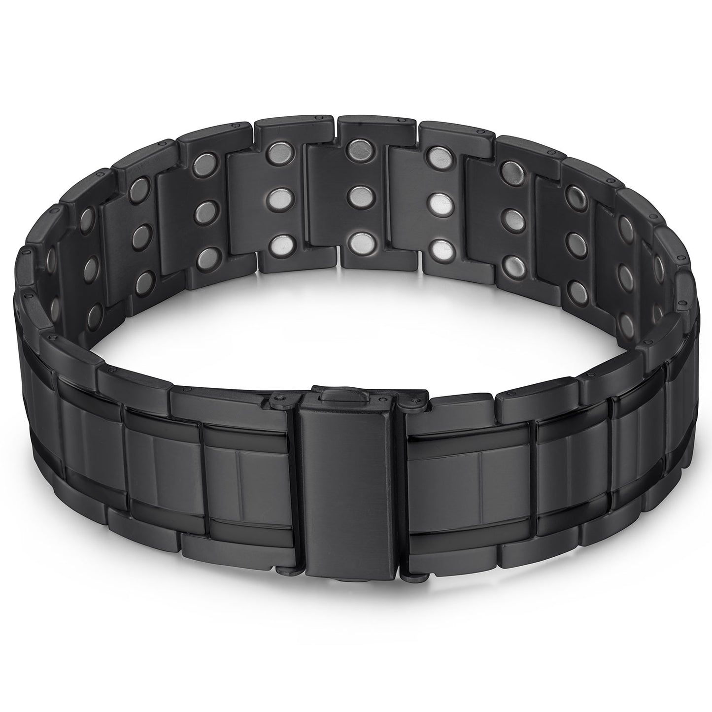 Powerful Strength Black Stainless Steel 3X Magnetic Bracelet for Men