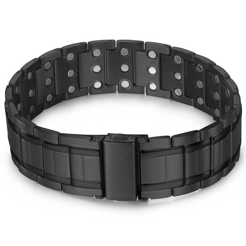 Powerful Strength Black Stainless Steel 3X Magnetic Bracelet for Men