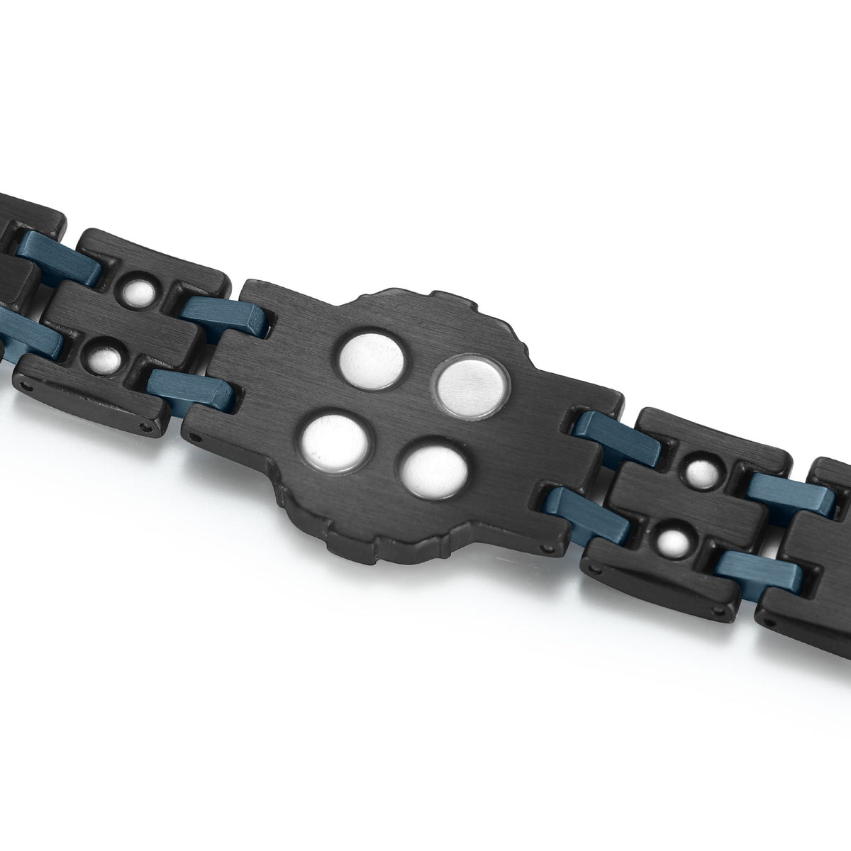 RainSo Men's Strength 3800 Gauss Magnetic Bracelet-Nautical Design (Black Blue)