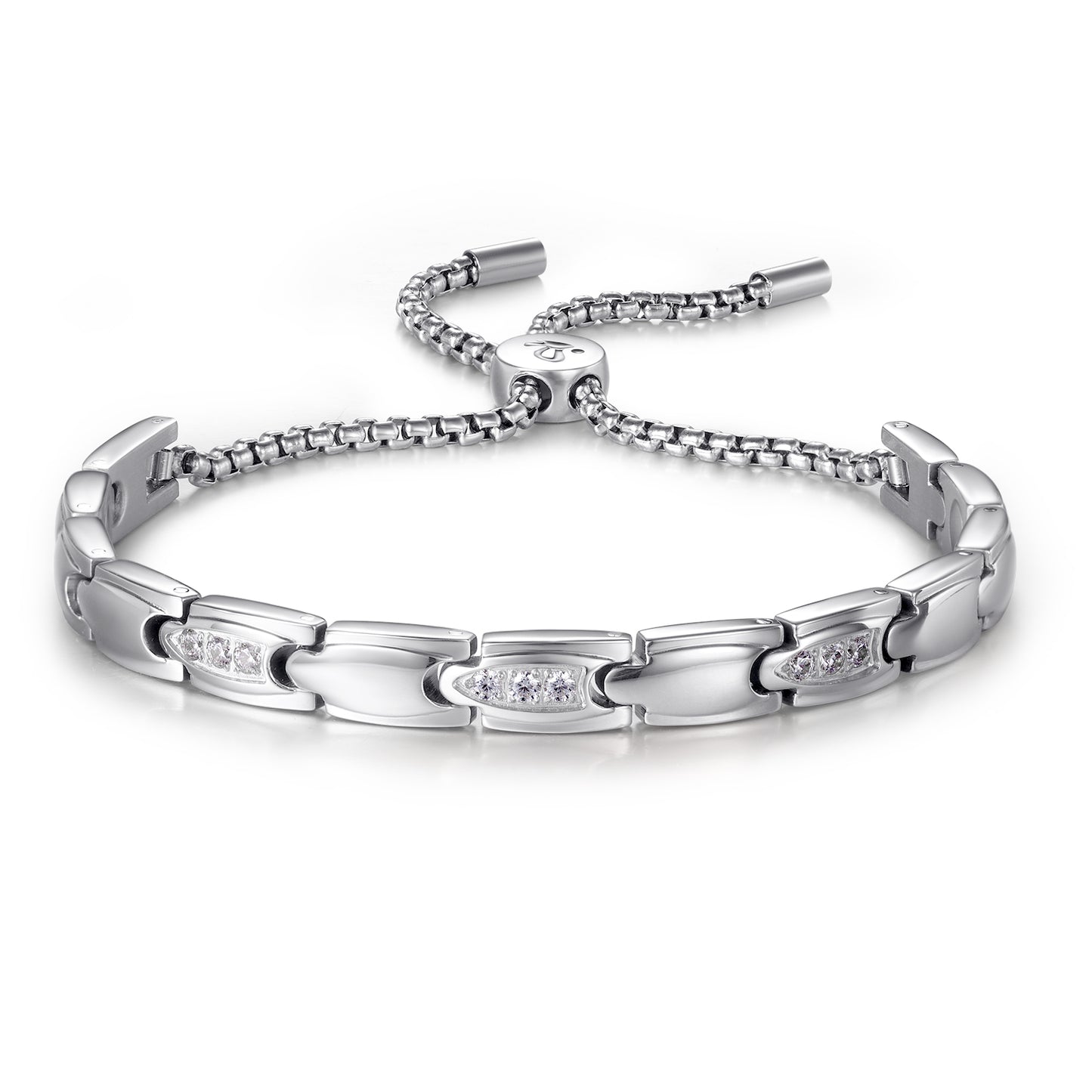 Rainso New Women Silver Effective Powerful Magnetic Bracelet