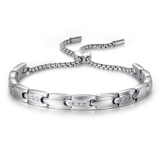 Rainso New Women Silver Effective Powerful Magnetic Bracelet