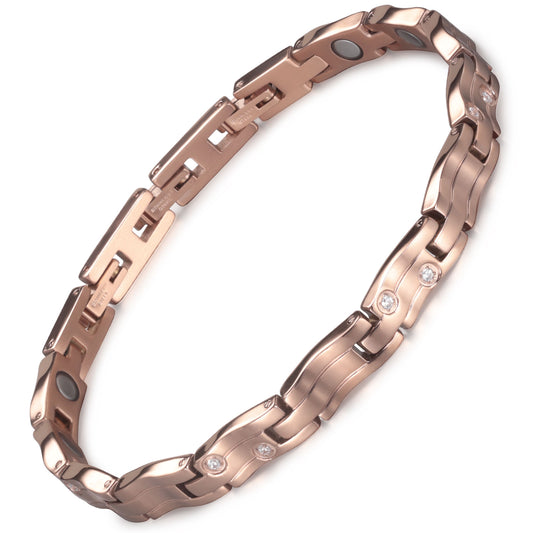 RainSo Women Ultra Strength Magnetic Bracelet Meteor Shower Design #Rose Gold