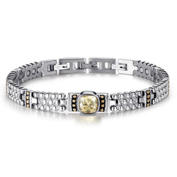 Rainso Powerful Women Yellow Crystal Magnetic Therapy Bracelet