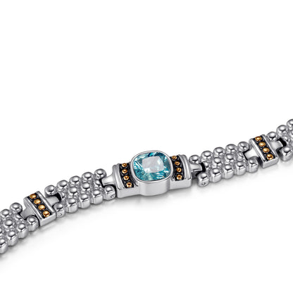 RainSo Powerful Women Blue Crystal Magnetic Therapy Bracelet