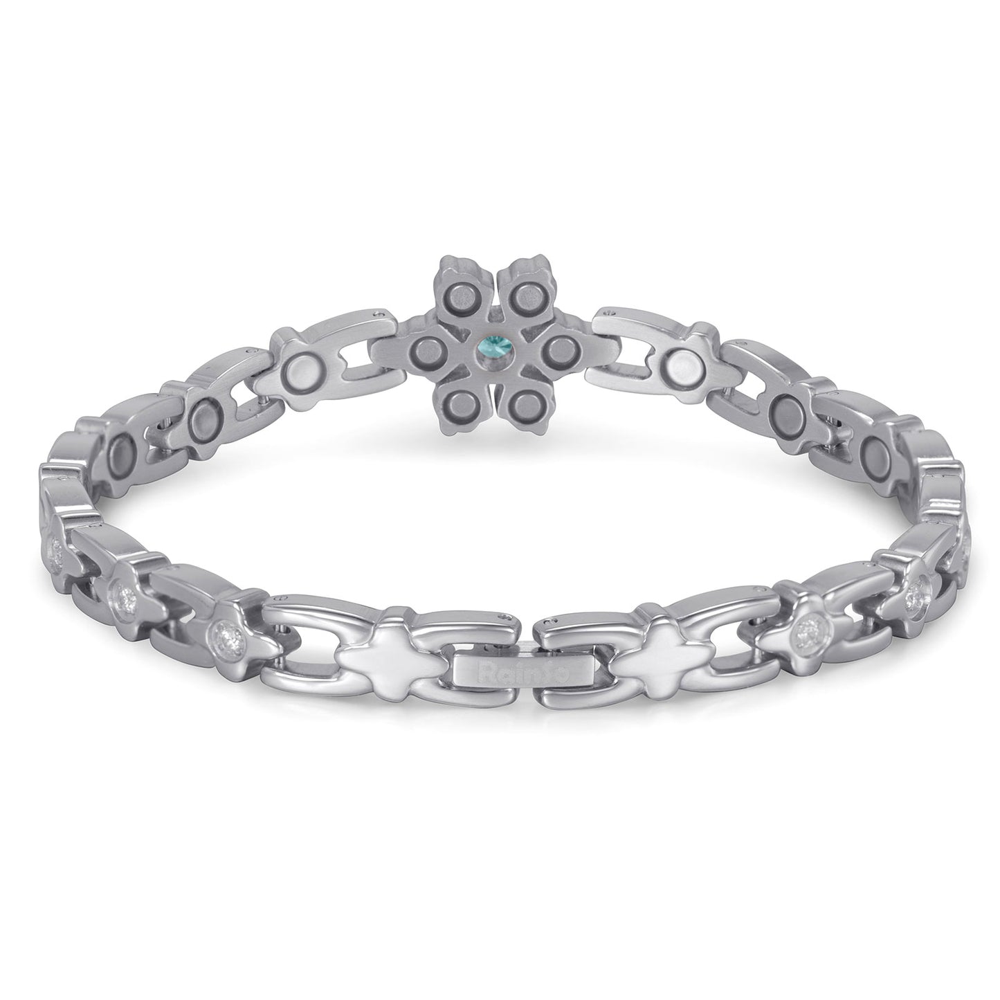 RainSo Ultra Strength Women Magnetic Snowflake Bracelet, Blue