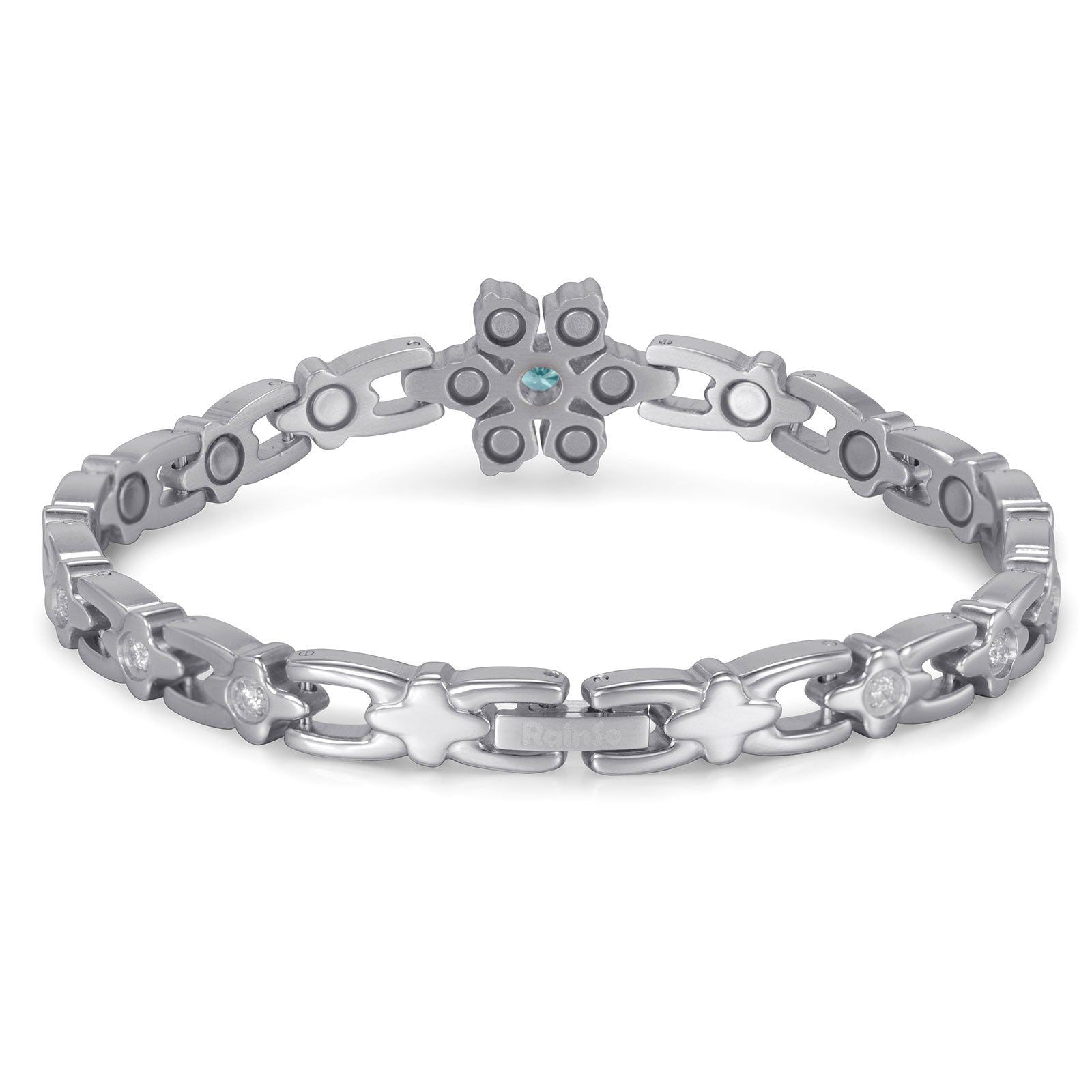 RainSo Ultra Strength Women Magnetic Snowflake Bracelet, Blue