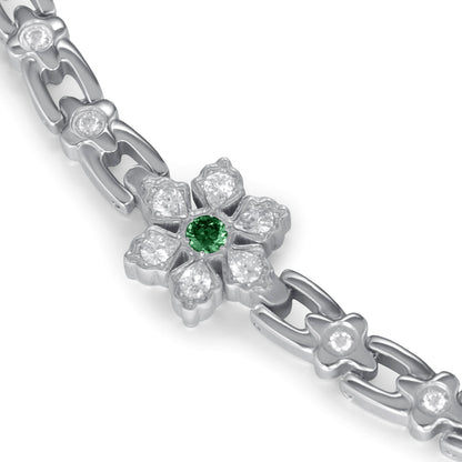 RainSo Ultra Strength Women Magnetic Snowflake Bracelet, Green