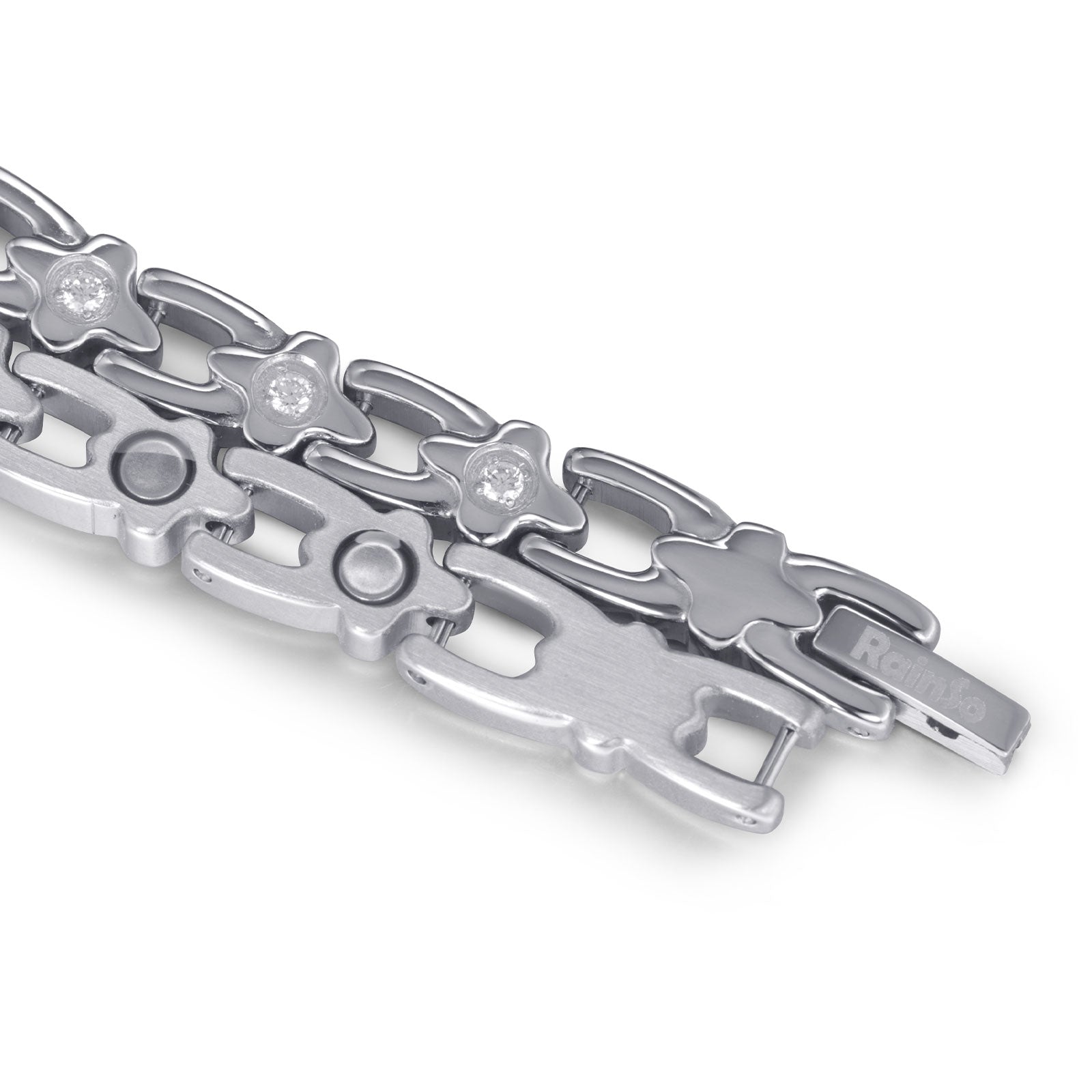 RainSo Ultra Strength Women Magnetic Snowflake Bracelet, Green