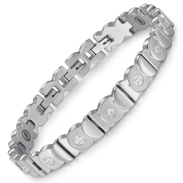RainSo Women Powerful Effective Magnetic Bracelet for Pain #Silver