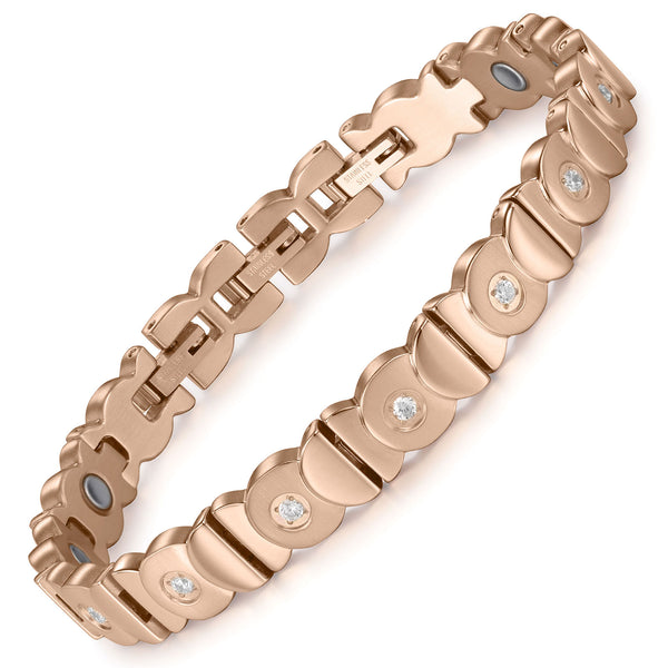 Rainso Women Powerful Effective Magnetic Bracelet for Pain #Rose Gold