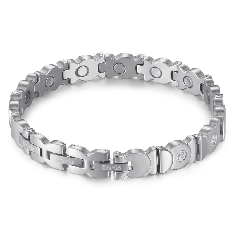 RainSo Women Powerful Effective Magnetic Bracelet for Pain #Silver