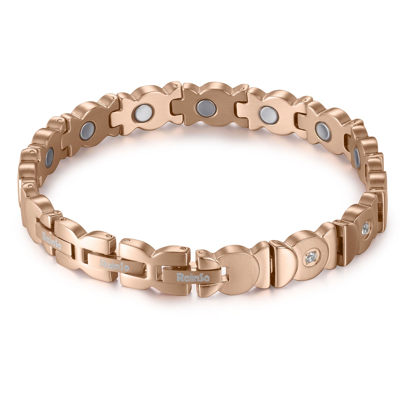 Rainso Women Powerful Effective Magnetic Bracelet for Pain #Rose Gold