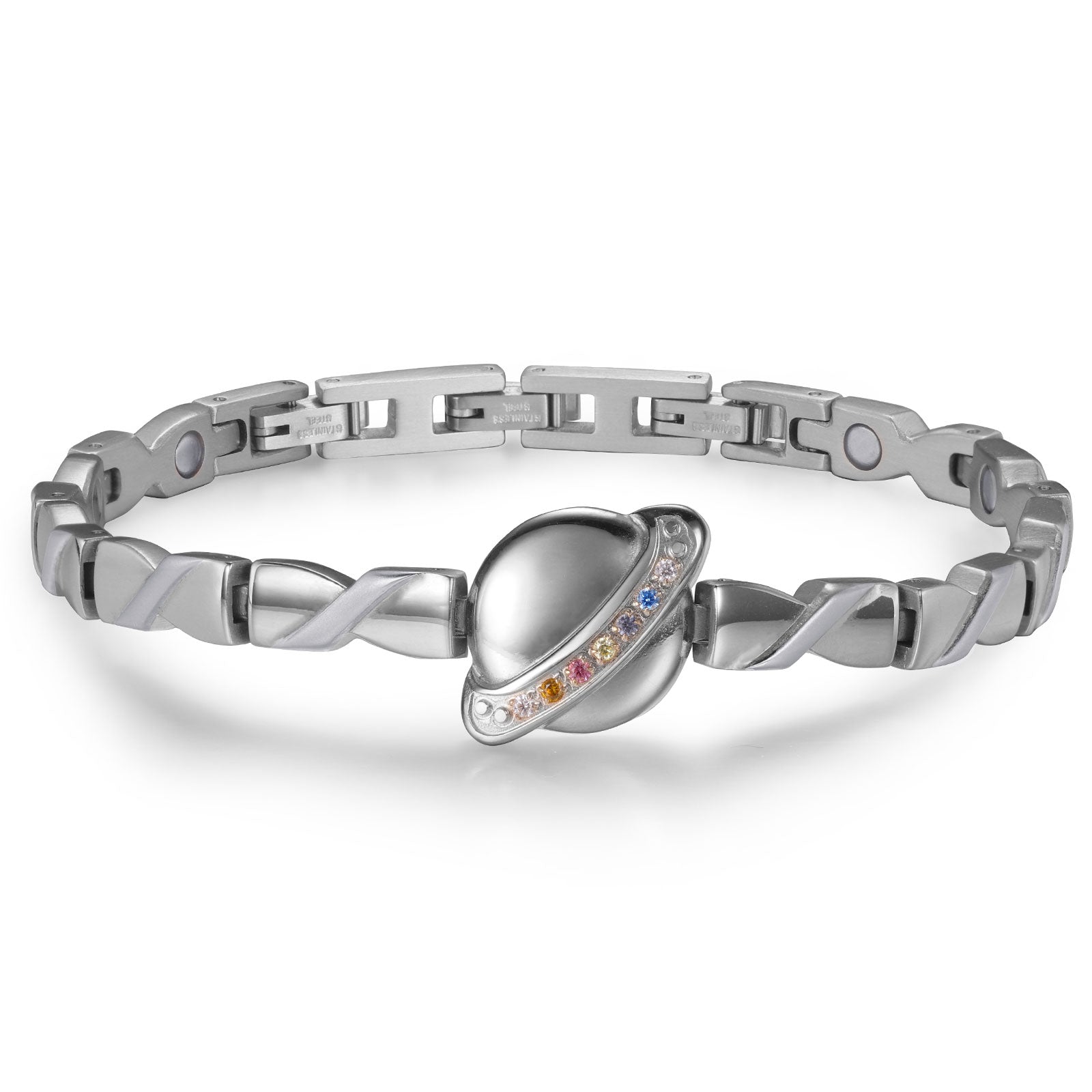 RainSo Women Ultra Strength Magnetic Bracelet Universe #Silver