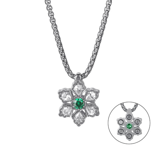 RainSo Ultra Strength Women Magnetic Snowflake Bracelet, Green