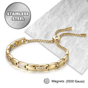 Rainso New Women Gold Effective Powerful Magnetic Bracelet