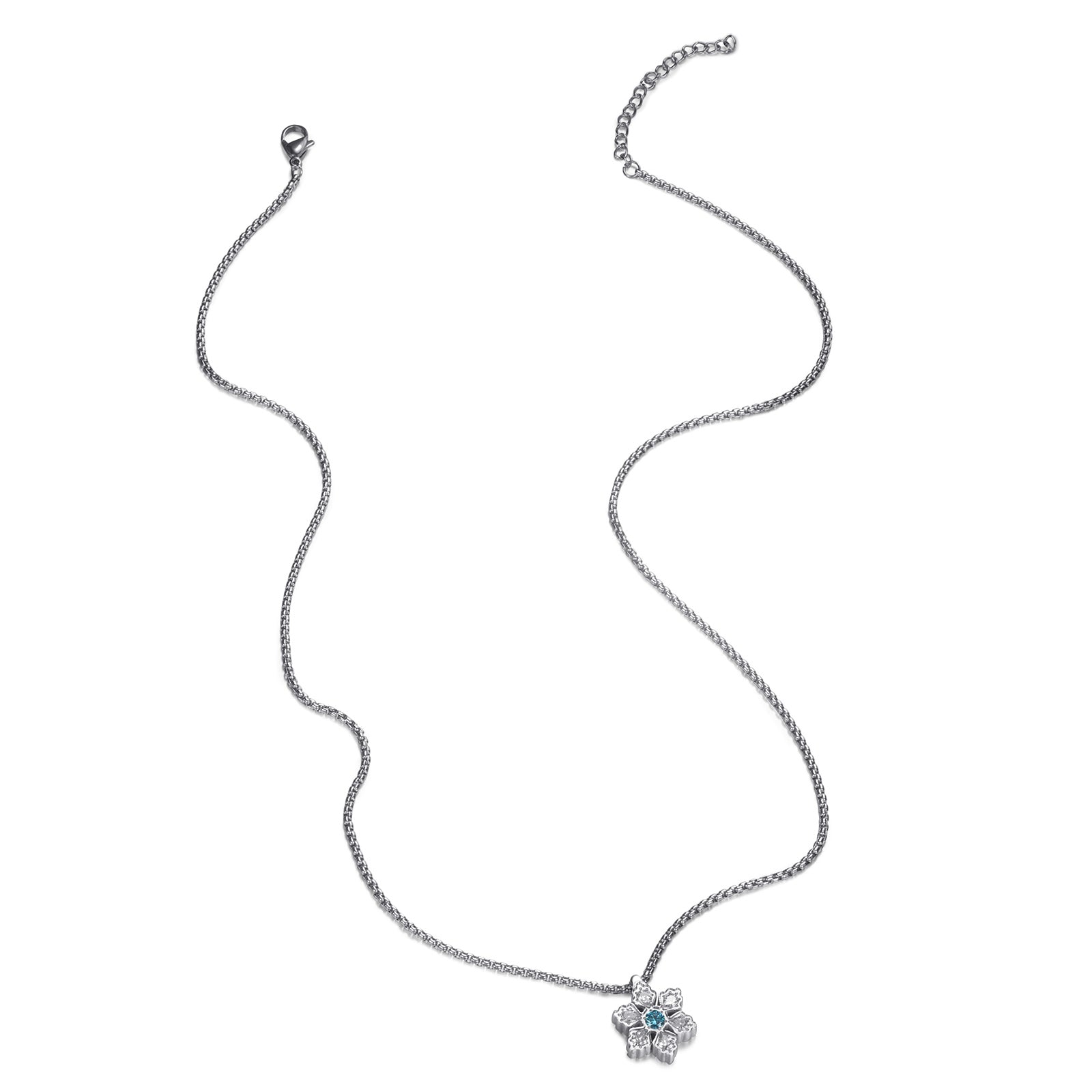 RainSo Ultra Strength Women Magnetic Snowflake Necklace, Blue