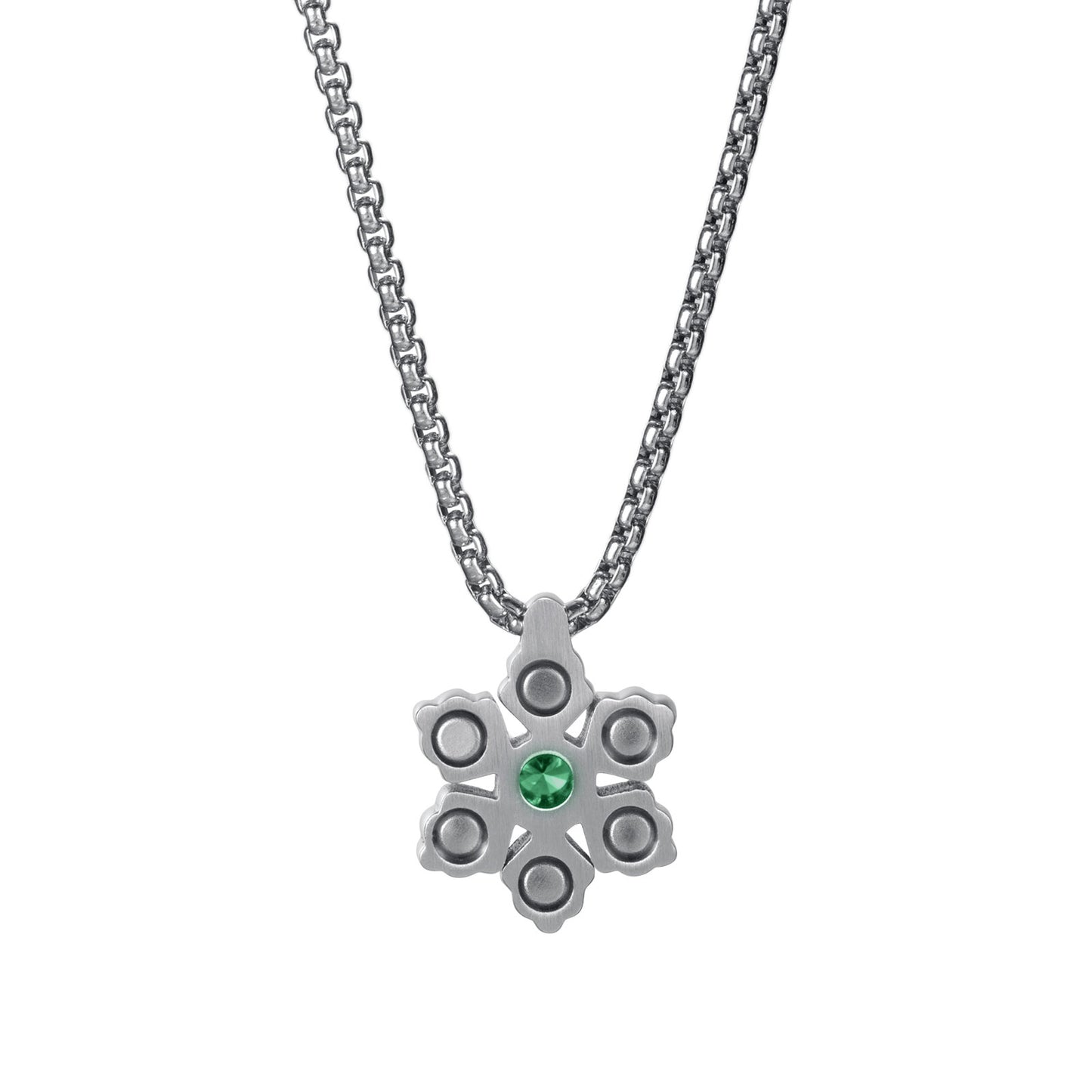 RainSo Ultra Strength Women Magnetic Snowflake Necklace, Green