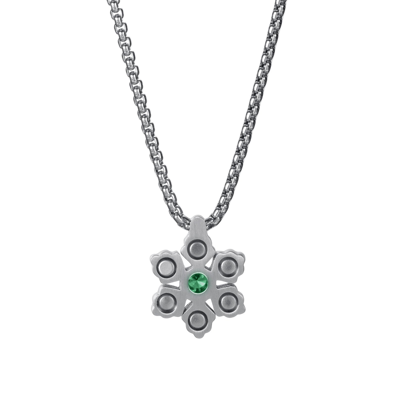RainSo Ultra Strength Women Magnetic Snowflake Necklace, Green