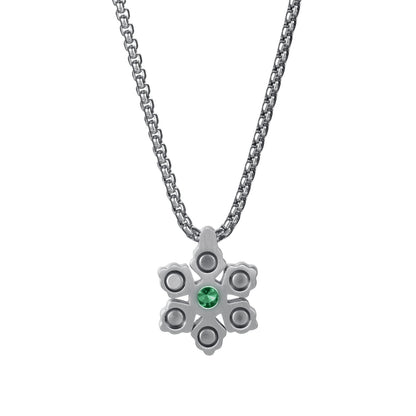 RainSo Ultra Strength Women Magnetic Snowflake Necklace, Green