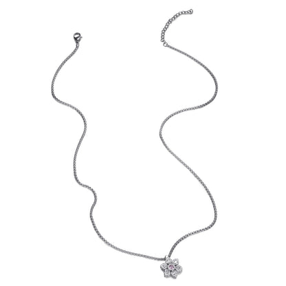 RainSo Ultra Strength Women Magnetic Snowflake Necklace, Purple