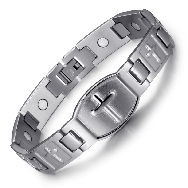 Ultra Strength Magnetic Therapy Bracelet Silver Classic