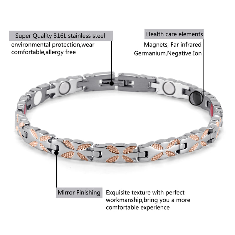 Womens Magnetic Lymph Detox Bracelets for Joint Pain