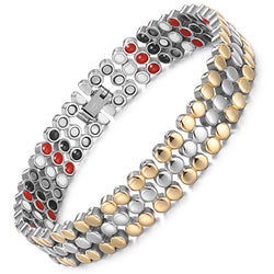 Powerful Most Effective Stainless Steel Rainso Magnetic Therapy Bracelets