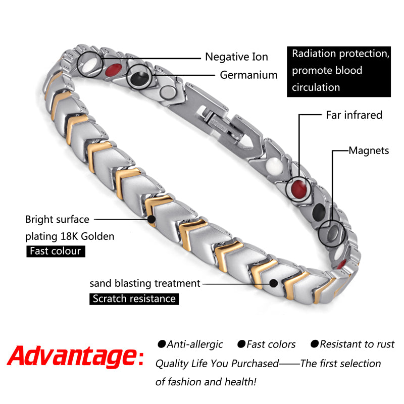 Women Carpal Tunnel Strong Copper Magnetic Bracelet for Arthritis